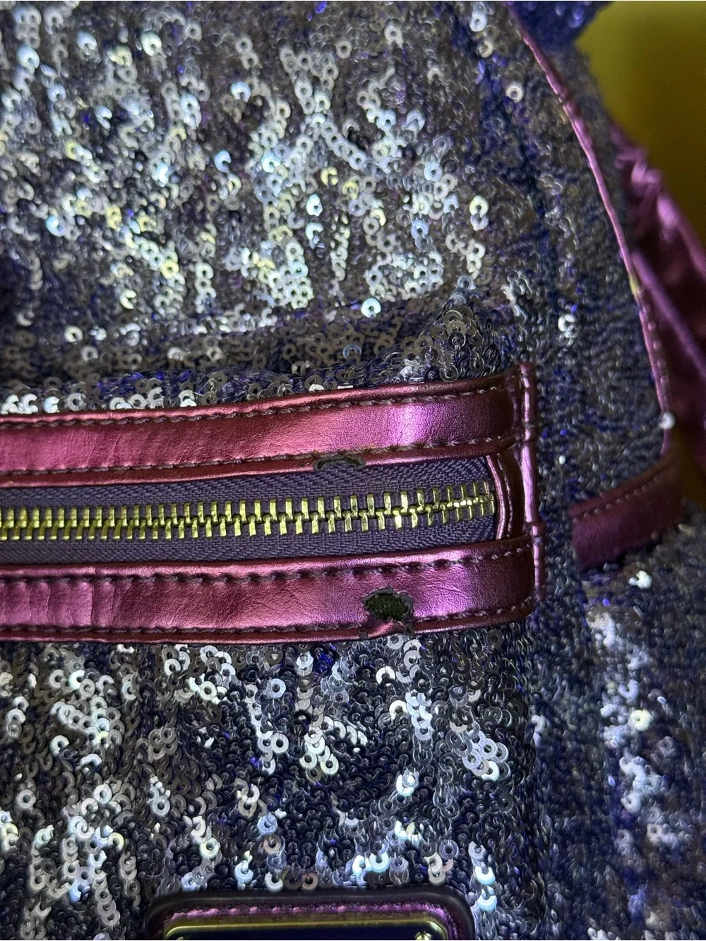 Loungefly Disney Parks Purple Potion Sequin Mini Backpack